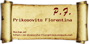 Prikosovits Florentina névjegykártya